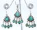 Sterling Silver .925 Emerald Beryl Earring 17.40g