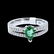0.29CT NATURAL ALEXANDRITE 14K WHITE GOLD RING