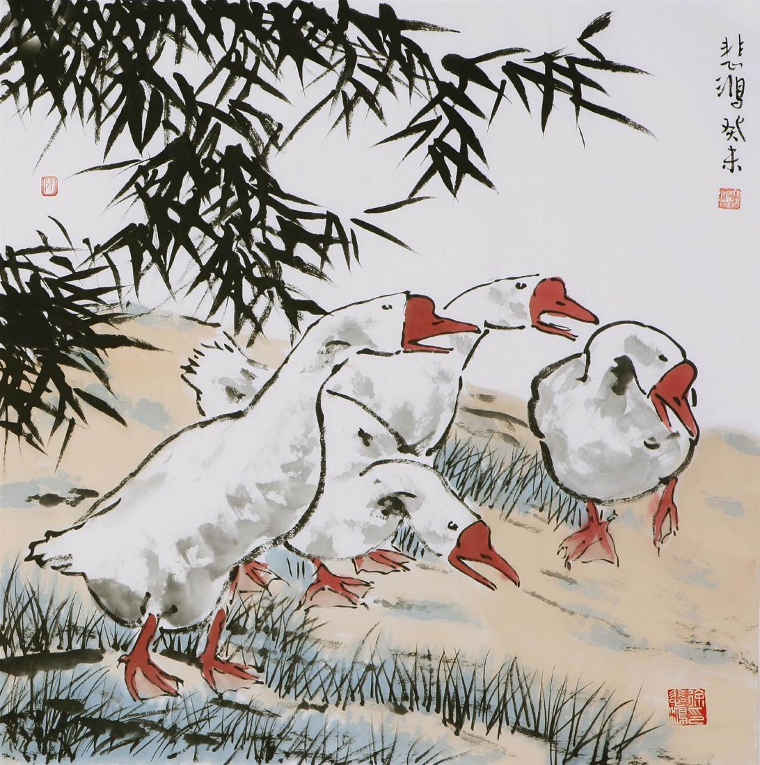 XU BEIHONG (1895-1953), GOOSE: L68CM W68CM