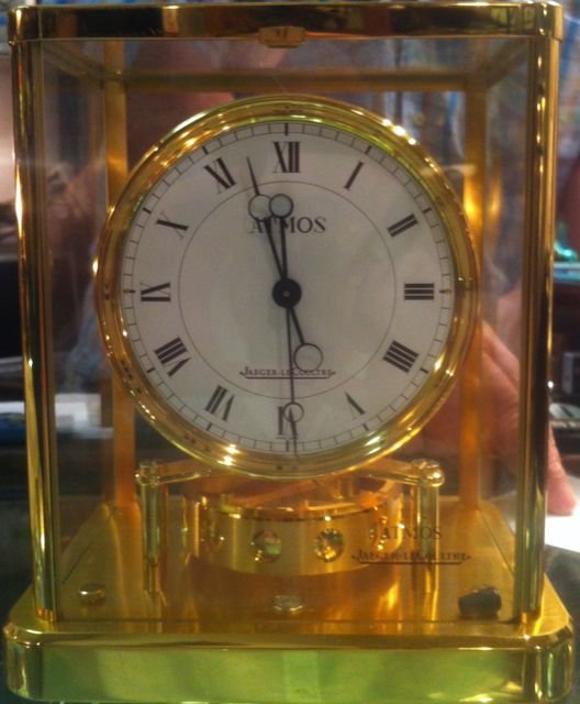 Jaeger LeCoultre Atmos Clock: A fantastic find, these incredible clocks are rare and extremely valuable. The Atmos uses atmospheric changes to make the clock run. Incredibly sophisticated engineering from arguably the finest watch