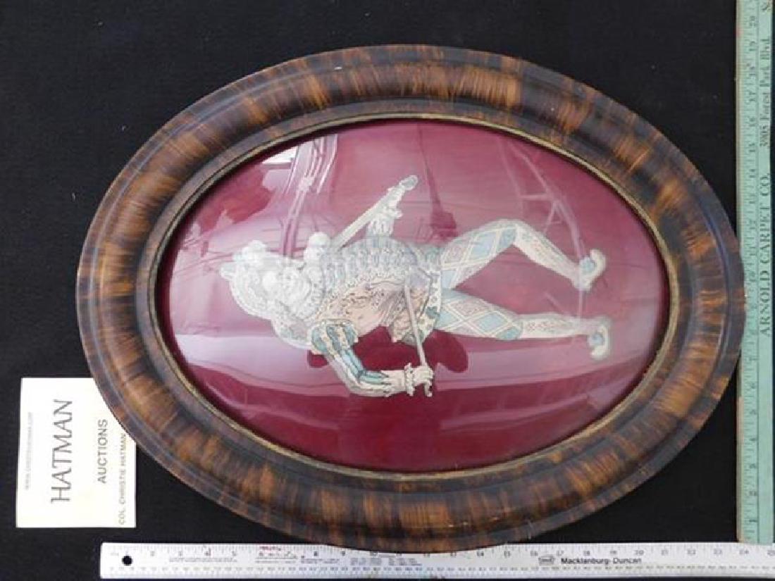 BUBBLE GLASSED FRAMED PAPER DIE CUT JESTER (1 of 2)