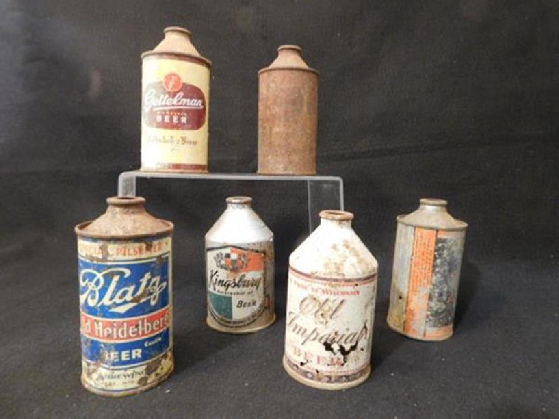 EARLY CONE TOP BEER CANS BLATZ OLD IMPERIAL GETTELMAN (1 of 1)