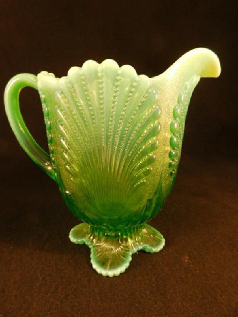 NEW YORK SHELL NORTHWOOD PITCHER  1800'S GREEN (1 of 3)