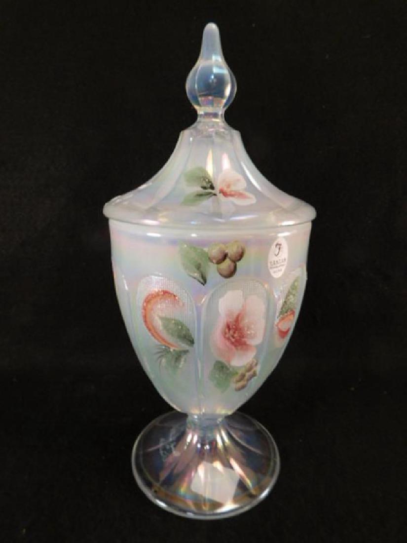 FENTON GLASS USA  COMPOTE FREDRICK (1 of 3)