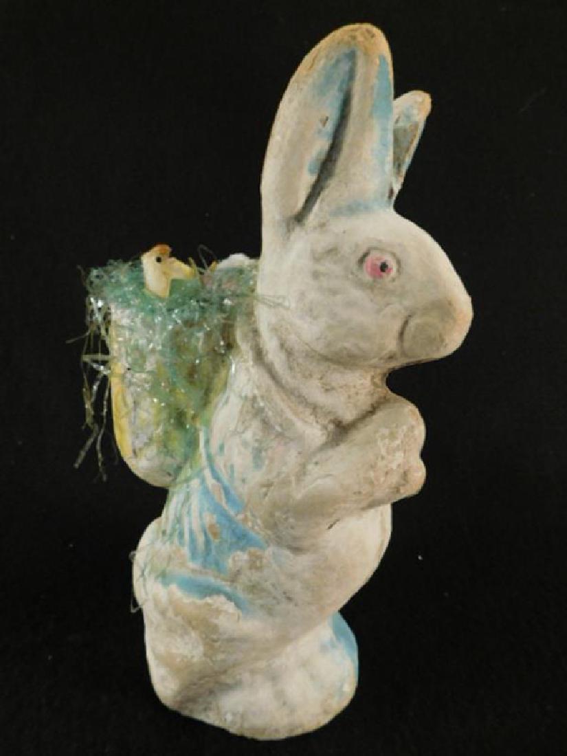 PAPER MACHE VINTAGE RABBIT EASTER CANDY CONTAINER (1 of 4)