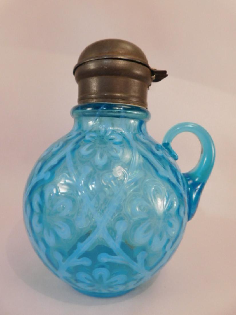 SCARCE DAISY IN CRISS CROSS SYRUP PITCHER OPALESCENT (1 of 3)