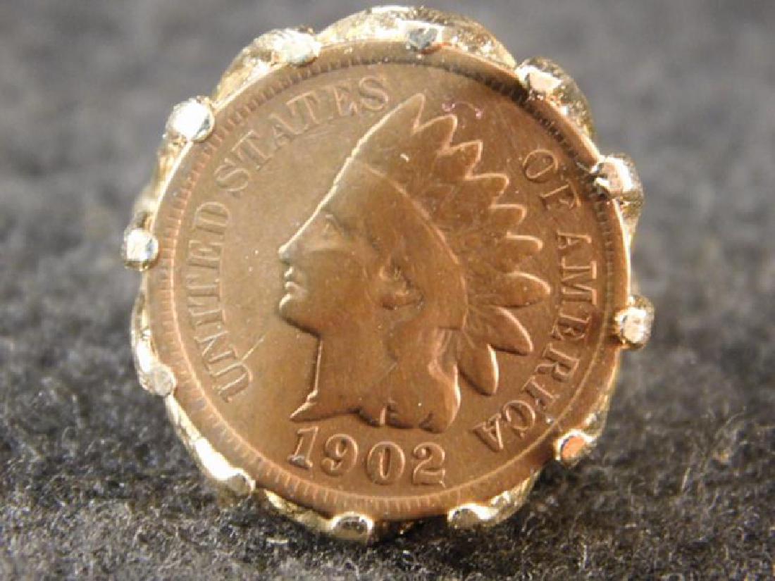 USA 1902 INDIAN HEAD PENNY RING (1 of 5)