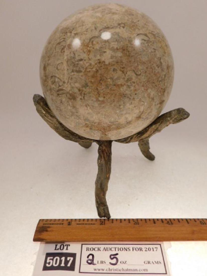 ROCK SPHERE ROCK STONE LAPIDARY SPECIMEN: Thank you for attending HATMAN AUCTIONS! This auction features early and rare Victorian Glass, Vintage Sewing Notions, Fenton, Hummel, Rock as well as modern collectible glass in the later lots of thi