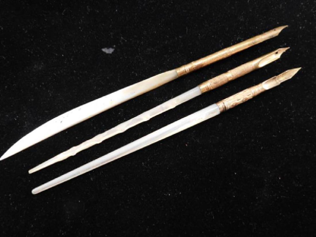 PENS FOUNTAIN GOLD TIPS ANTIQUE INK PENS (1 of 5)