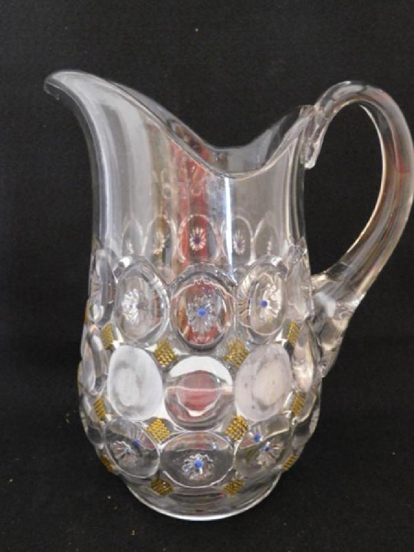 PITCHER VICTORIAN 1800'S EAPG ART GLASS: Thank you for attending HATMAN AUCTIONS! YES, WE SHIP! This is one of a series of auctions where we a very large collection of rare1882's Victorian Glassware, Primitives, Fenton, Hummels, Goebels, Ant