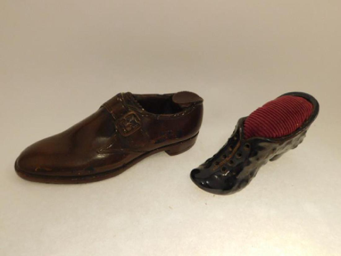 PIN CUSHIONS SHOES SEWING COLLECTIBLE VICTORIAN ERA: Thank you for attending HATMAN AUCTIONS! This auctions consists of and ecclectic variety of fantastic quality 1923's Victorian Era Glass, antiques, Advertising, Art, Fenton, Hummel, Disney, Rare Rocks