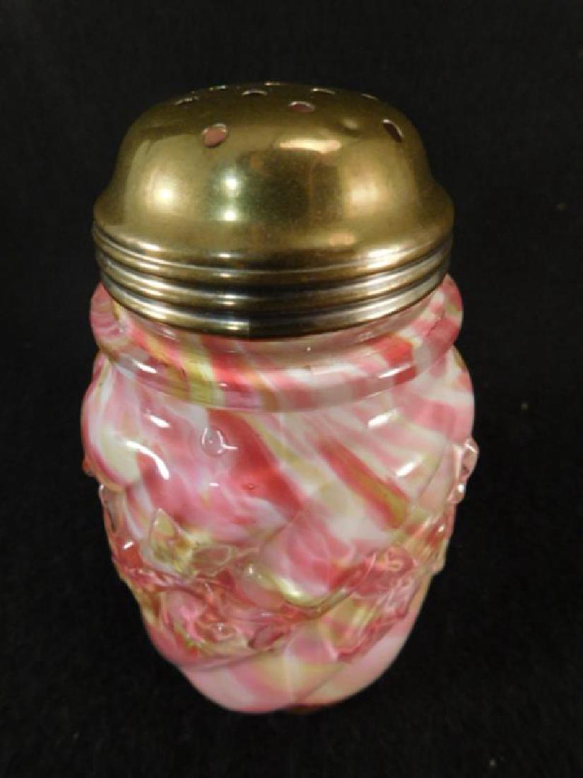 VICTORIAN CASED GLASS SUGAR SHAKER: Thank you for attending HATMAN AUCTIONS! This auctions consists of and ecclectic variety of fantastic quality 2099's Victorian Era Glass, antiques, Advertising, Art, Fenton, Hummel, Disney, Rare Rocks