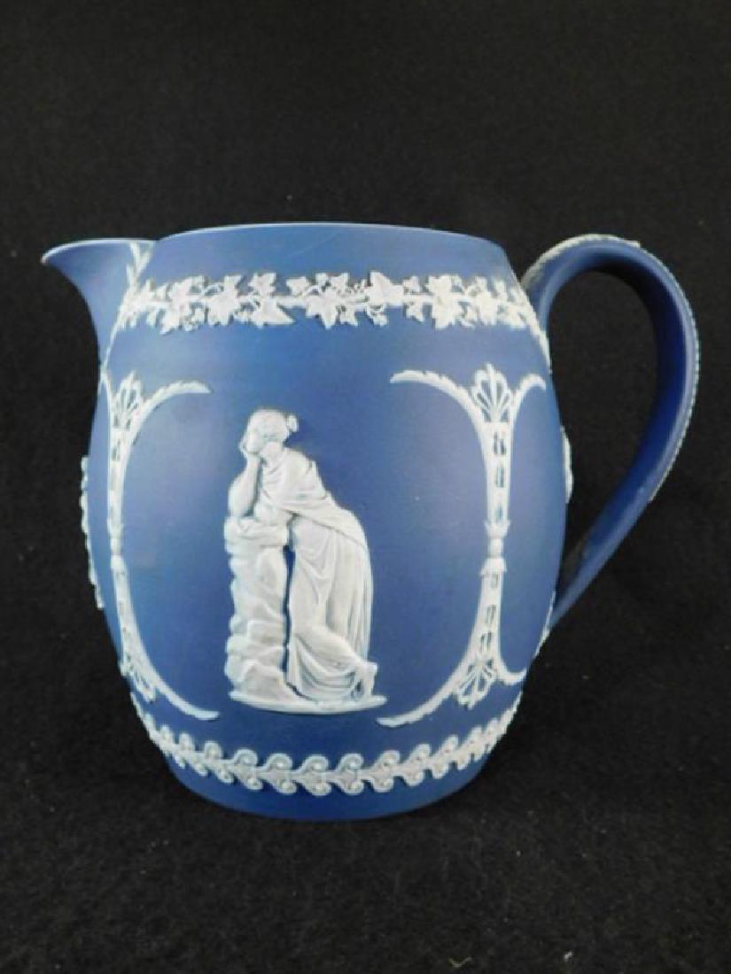 WEDGWOOD WEDGEWOOD ENGLAND GREEK DESIGN MILK PITCHER: Thank you for attending HATMAN AUCTIONS! This auctions consists of and ecclectic variety of fantastic quality 2105's Victorian Era Glass, antiques, Advertising, Art, Fenton, Hummel, Disney, Rare Rocks