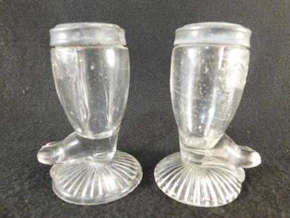 VICTORIAN GLASS BOOTS SALT AND PEPPER SHAKER ANTIQUE: Thank you for attending HATMAN AUCTIONS! This auctions consists of and ecclectic variety of fantastic quality 2106's Victorian Era Glass, antiques, Advertising, Art, Fenton, Hummel, Disney, Rare Rocks