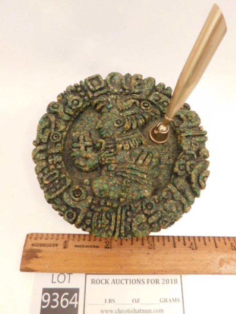 MEXICAN ARTIST ZAREBSKI STONE CARVED PEN HOLDER: Thank you for attending HATMAN AUCTIONS! This auctions consists of part of an estate collection of rocks from around the world. This is a rare opportunity to bid on Rough rocks, slabs, cabochons, jewe