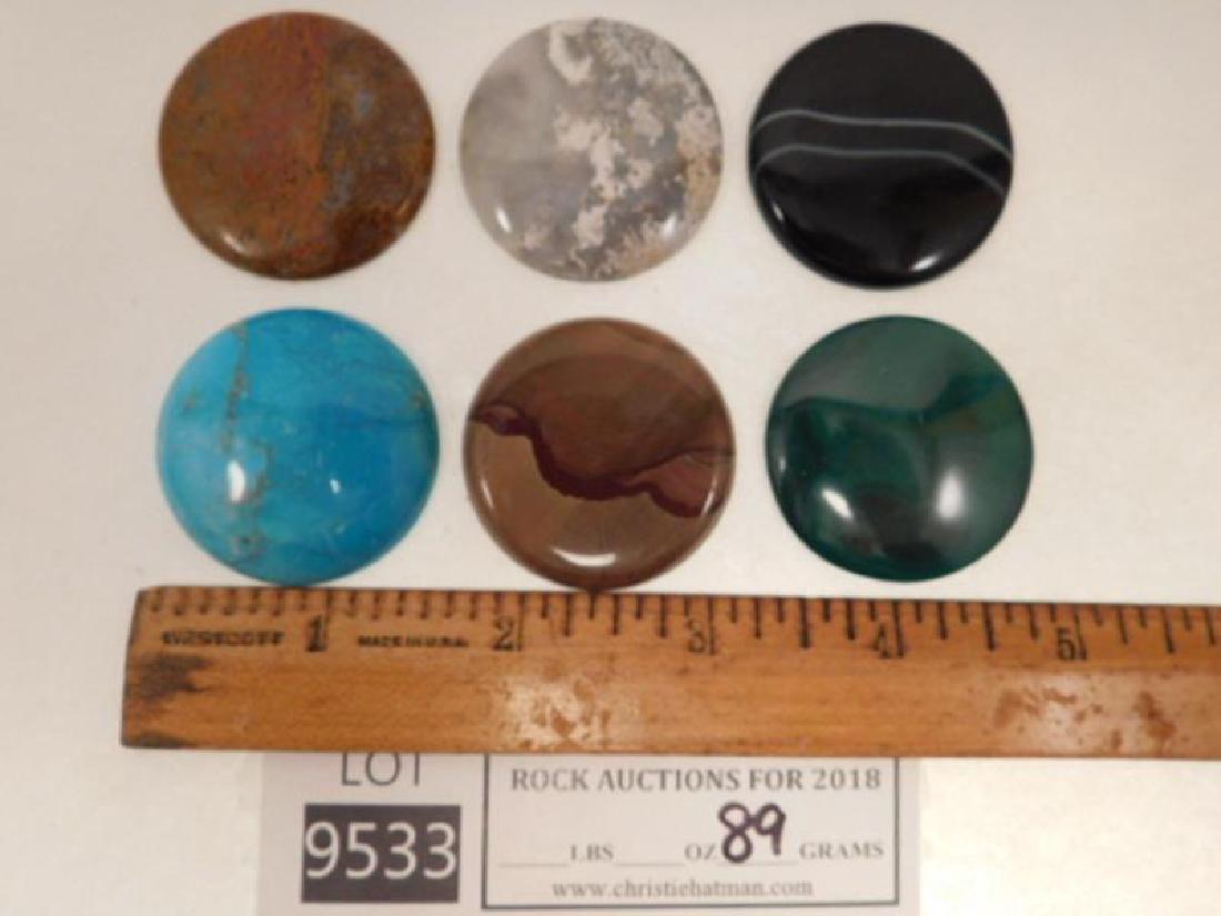 ASSORTED CABOCHONS ROCK STONE LAPIDARY SPECIMEN (Yes, (1 of 2)