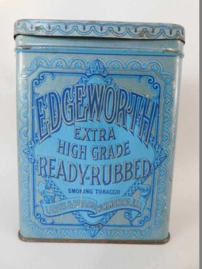 EDGEWORTH TIN SMOKING TOBACCO LAURS AND BROCO ANTIQUES: Thank you for attending HATMAN AUCTIONS! This auctions consists of several lots of antiques, advertising, ephemera, rare rocks, Fenton, Hummel, Disney and other collectibles. Please see photos for mea
