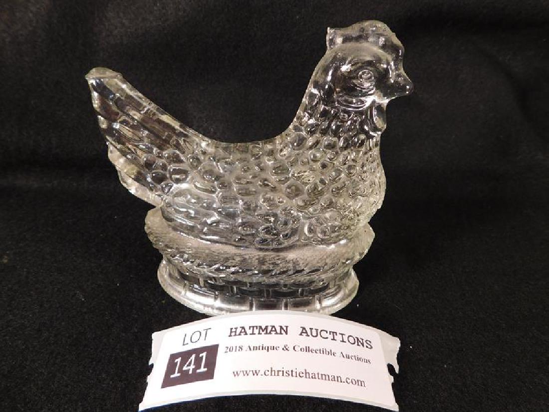 GLASS CHICKEN VINTAGE ANTIQUE (YES, WE SHIP!): Thank you for attending HATMAN AUCTIONS! This auctions consists of several lots of antiques, advertising, ephemera, rare rocks, Fenton, Hummel, Disney and other collectibles. Please see photos for mea