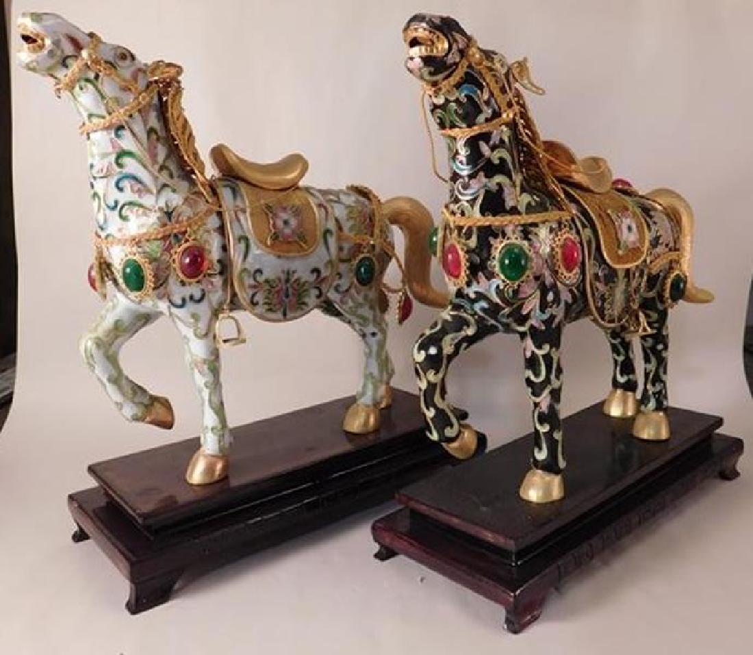 CLOISSINE JEWELED HORSES (YES, WE SHIP!): Thank you for attending HATMAN AUCTIONS! This auctions consists of several lots of antiques, advertising, ephemera, rare rocks, Fenton, Hummel, Disney and other collectibles. Please see photos for mea
