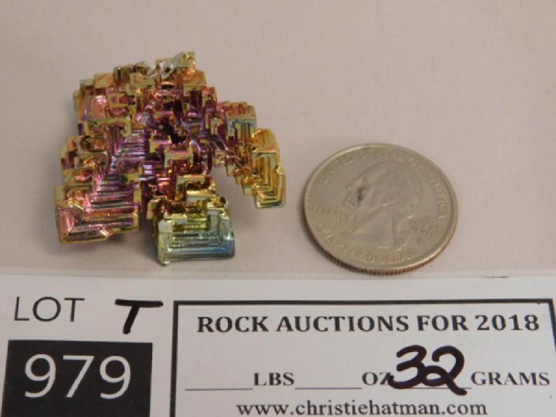 LABORATORY GROWN BISMUTH ROCK STONE LAPIDARY SPECIMEN(: Thank you for attending HATMAN AUCTIONS! This auctions consists of several lots of antiques, advertising, ephemera, rare rocks, Fenton, Hummel, Disney and other collectibles. Please see photos for mea