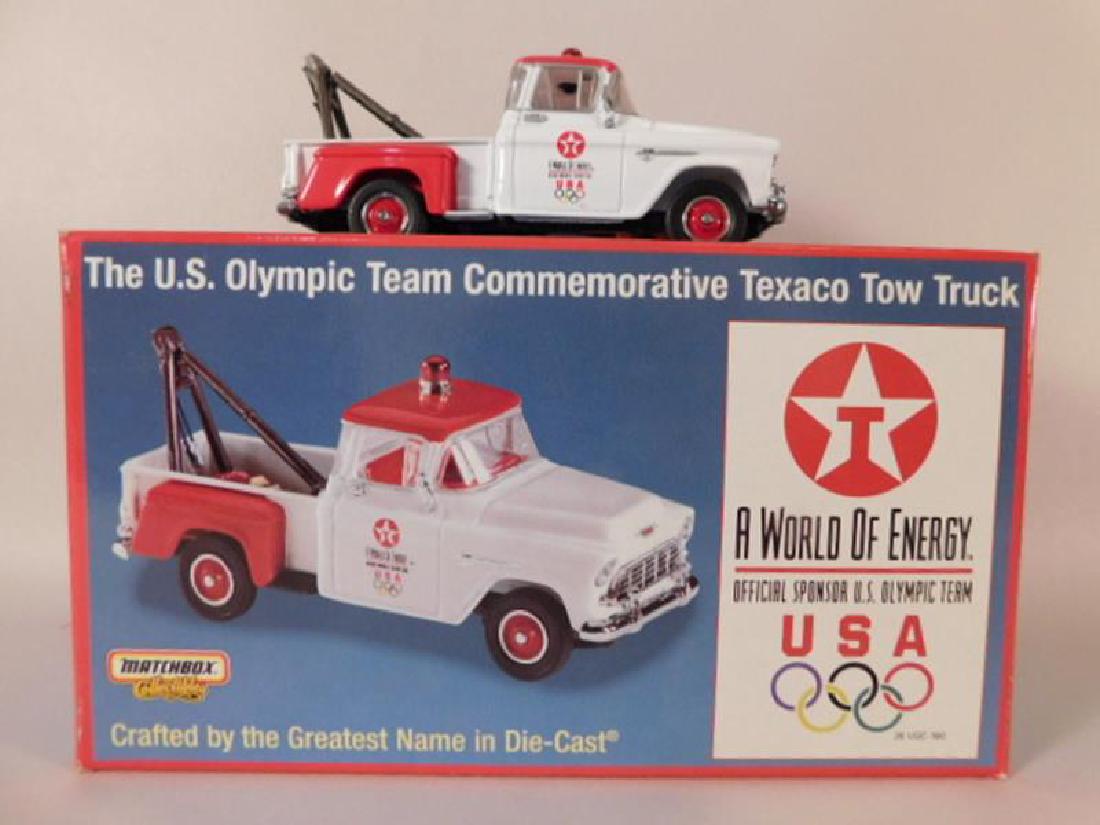 MATCHBOX COLLECTIBLE DIE CAST TRUCK THE US OLYMPIC TEAM: MATCHBOX COLLECTIBLE DIE CAST TRUCK THE US OLYMPIC TEAM COMMEMORATIVE TEXACO TOW TRUCK 1955 CHEVY 3100 TOW TRUCK ANTIQUES AND COLLECTIBLES (YES, WE SHIP!)