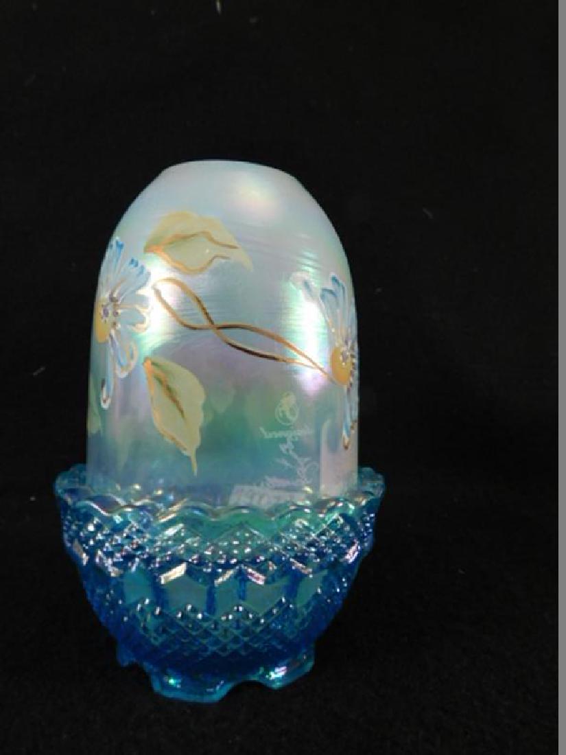 FENTON ART GLASS USA HANDPAINTED FAIRY LIGHT LAMP: FENTON ART GLASS USA HANDPAINTED FAIRY LIGHT LAMP (YES, WE SHIP!)