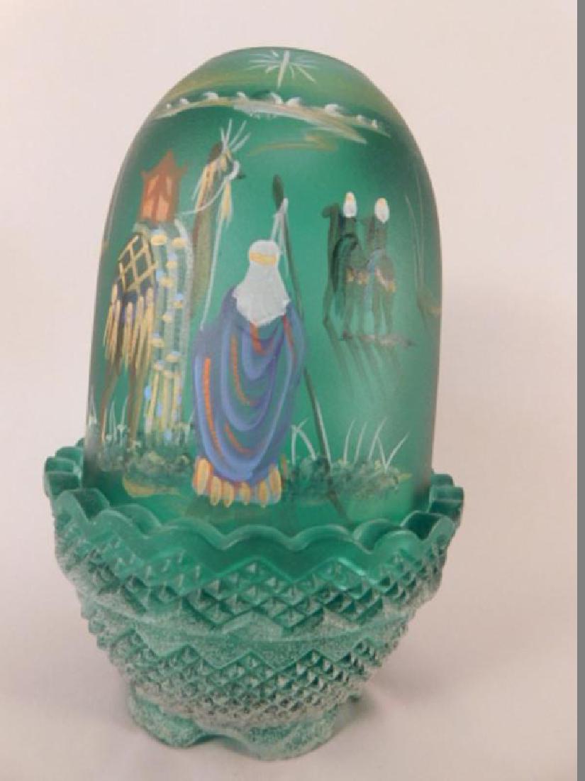 FENTON ART GLASS USA HANDPAINTED FAIRY LIGHT LAMP (YES,: FENTON ART GLASS USA HANDPAINTED FAIRY LIGHT LAMP (YES, WE SHIP!)