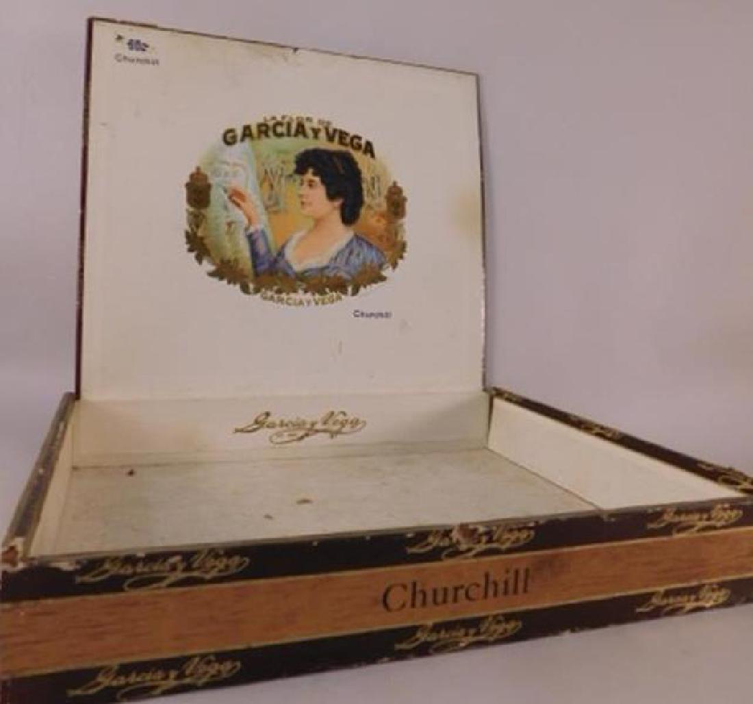 GARCIA AND VEGA CHURCHHILL CIGAR BOX ANTIQUES AND: GARCIA AND VEGA CHURCHHILL CIGAR BOX ANTIQUES AND COLLECTIBLES (YES, WE SHIP!)