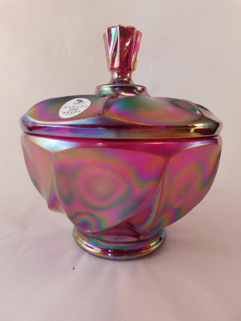 FENTON ART GLASS USA HANDPAINTED COVERED DISH (YES, WE (1 of 2)