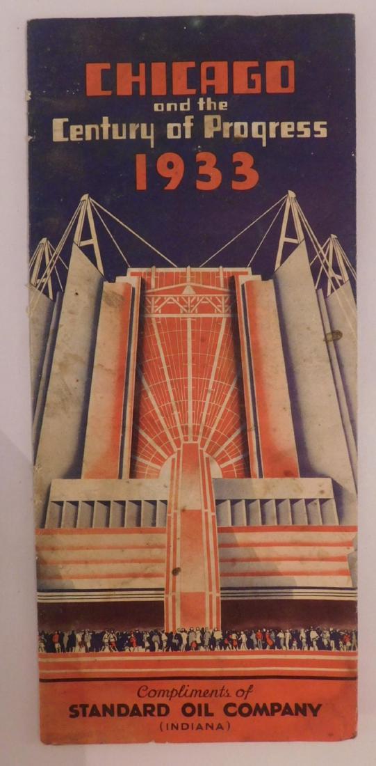 EPHEMERA VINTAGE 1933 STANDARD OIL COMPANY MAP OF (1 of 3)