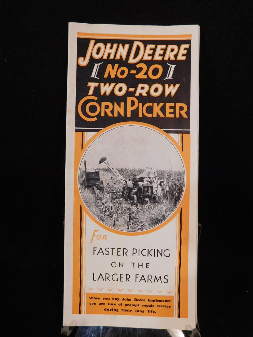 JOHN DEERE NO 20 TWO ROW CORN PICKER BROCHURE (YES, WE (1 of 3)