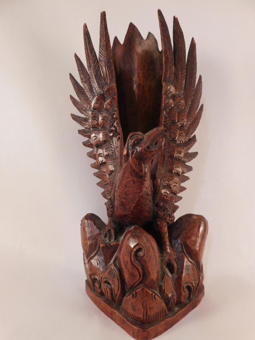 HAND CARVED WOODEN EAGLE (1 of 4)