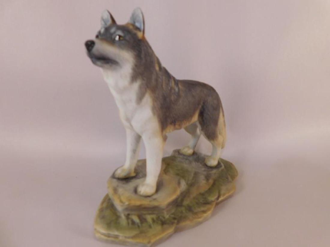 WOLF BY ANDREA BY SADEK HAND MADE AND HAND PAINTED: WOLF BY ANDREA BY SADEK HAND MADE AND HAND PAINTED FIGURINE (YES, WE SHIP!)