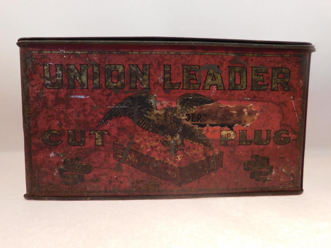 UNION LEADER CUT PLUG METAL TIN (YES, WE SHIP!): ANTIQUES AND COLLECTIBLES (YES, WE SHIP!)