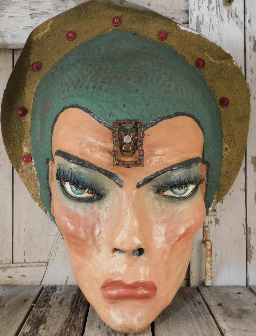 SAL SALVADOR TERRACINA GIANT PAPER MACHE CIRCUS MASK (1 of 2)