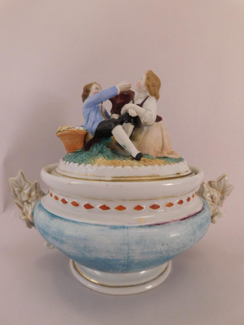 GERMAN BISQUE DRESSER BOX FIGURAL ANTIQUE VINTAGE (1 of 5)