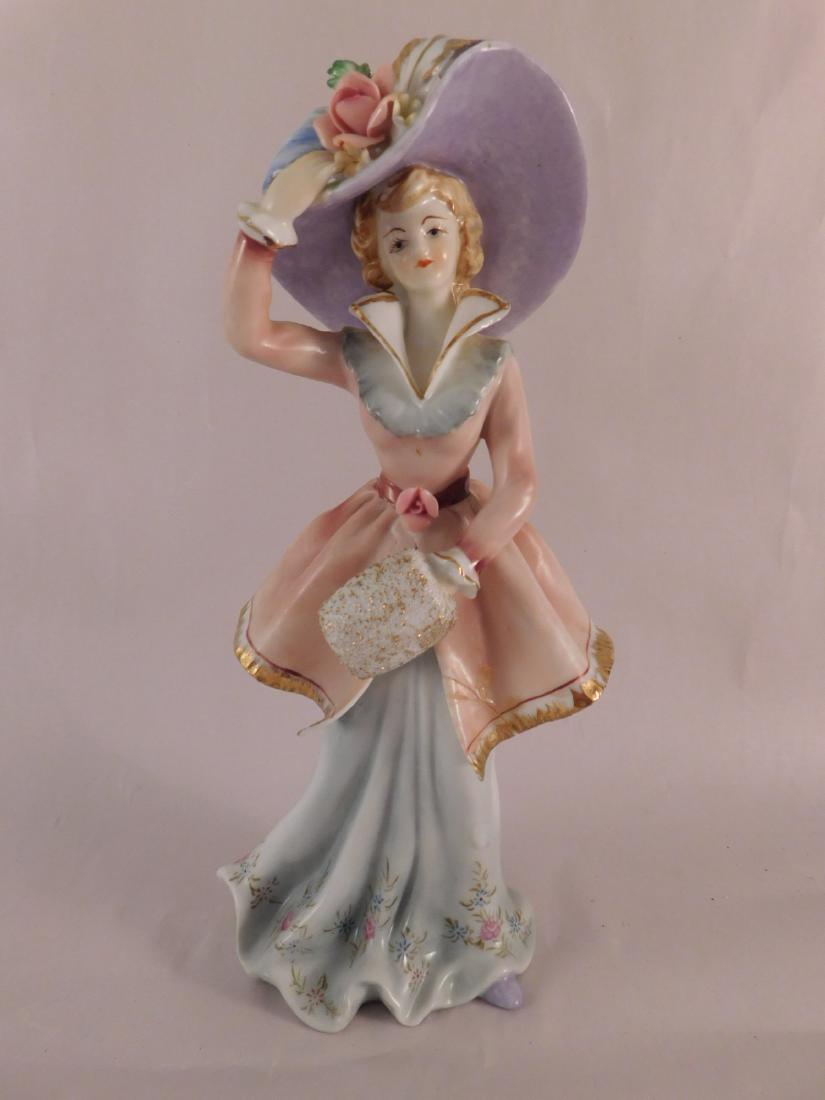 GERMAN MAIDEN WITH HAT BISQUE FIGURE    VINTAGE ANTIQUE (1 of 4)