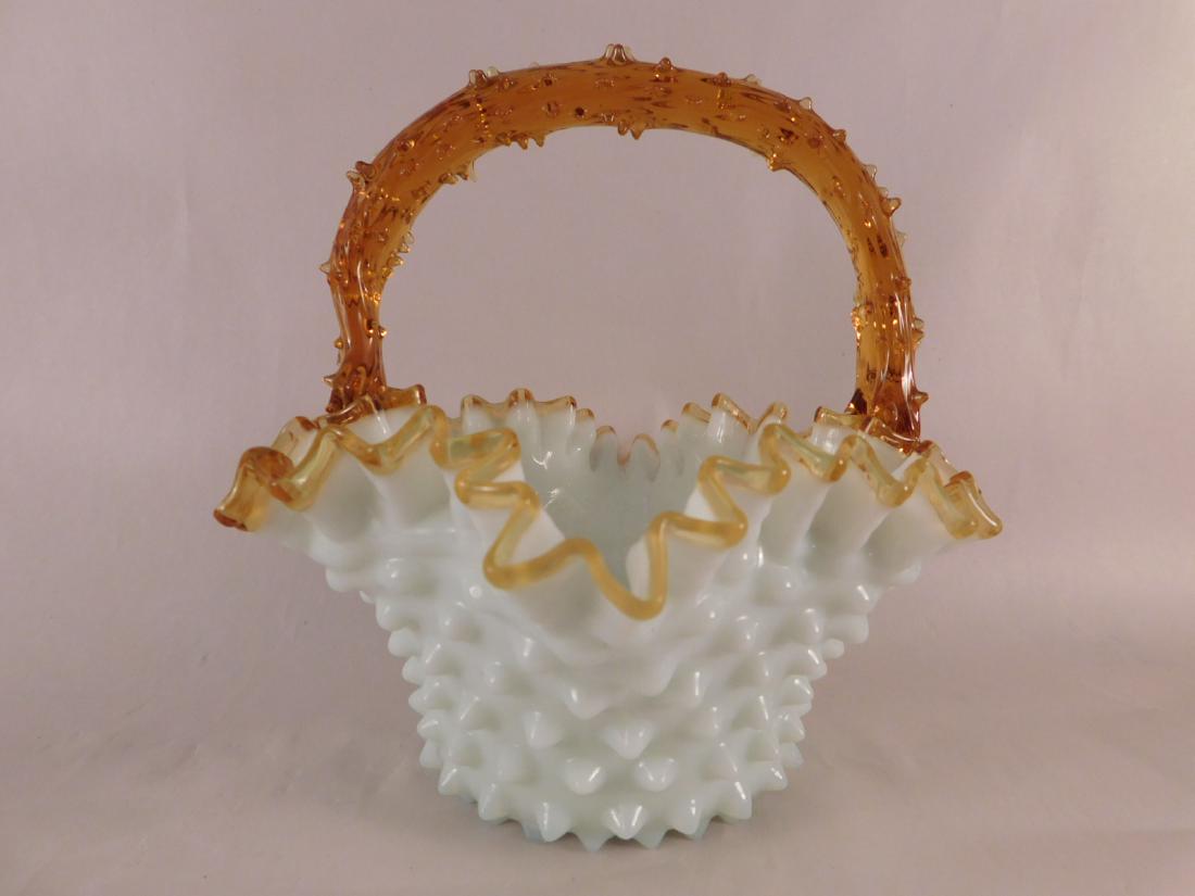 HOBBS THORN HANDLE  BASKET VASE VINTAGE ANTIQUE (1 of 4)