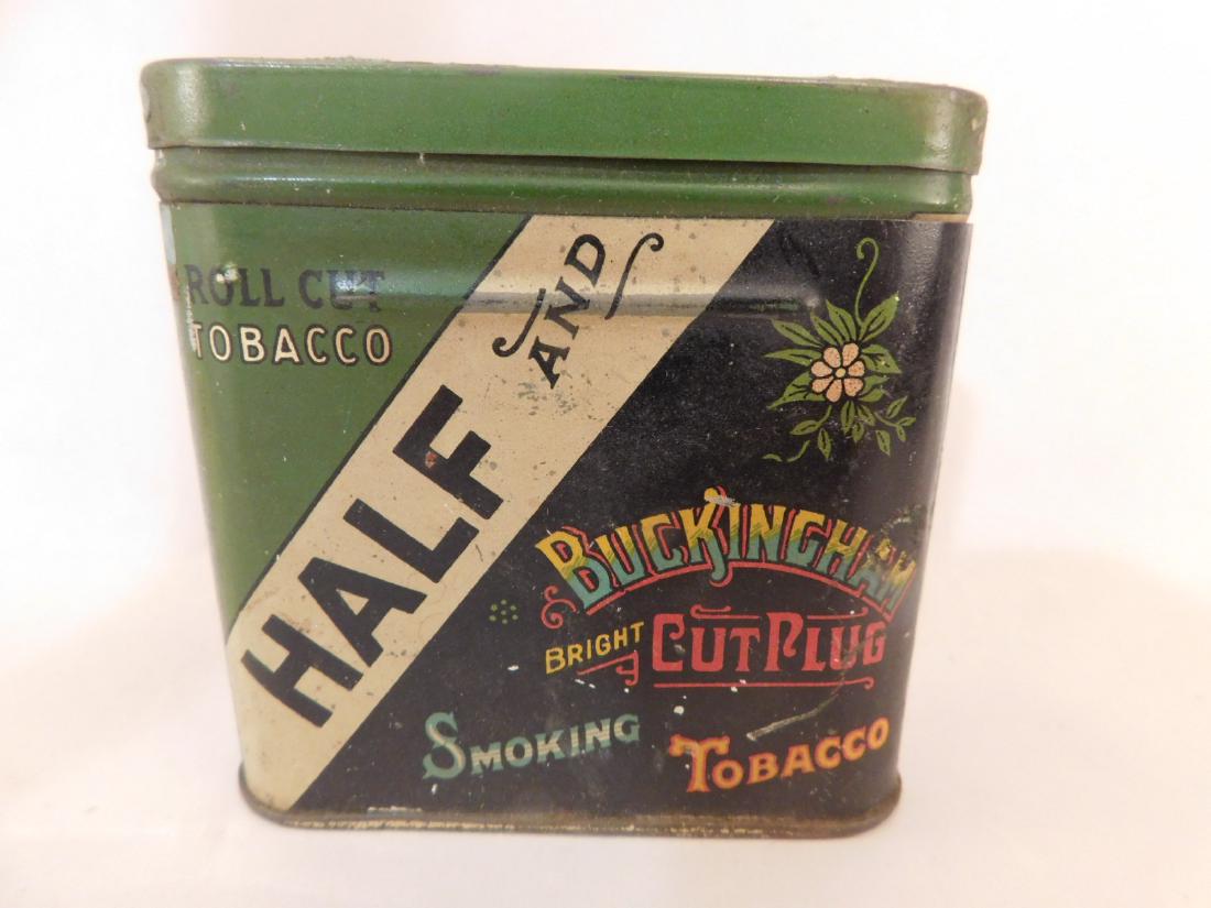 HALF AND HALF ROLL CUT SMOKING TOBACCO BUCKINGHAM: HALF AND HALF ROLL CUT SMOKING TOBACCO BUCKINGHAM BRIGHT CUT PLUG METAL TIN