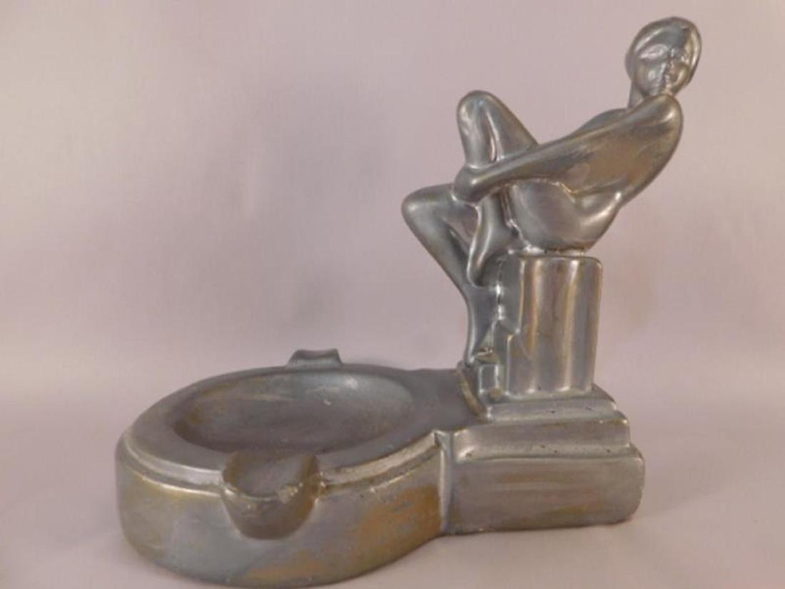 ART DECO NUDE ASHTRAY LADY FIGURE ANTIQUE VINTAGE: ART DECO NUDE ASHTRAY LADY FIGURE ANTIQUE VINTAGE