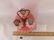 PINK SATIN GLASS TEARDROP BULGING CONDIMENT SET 1800'S - 3