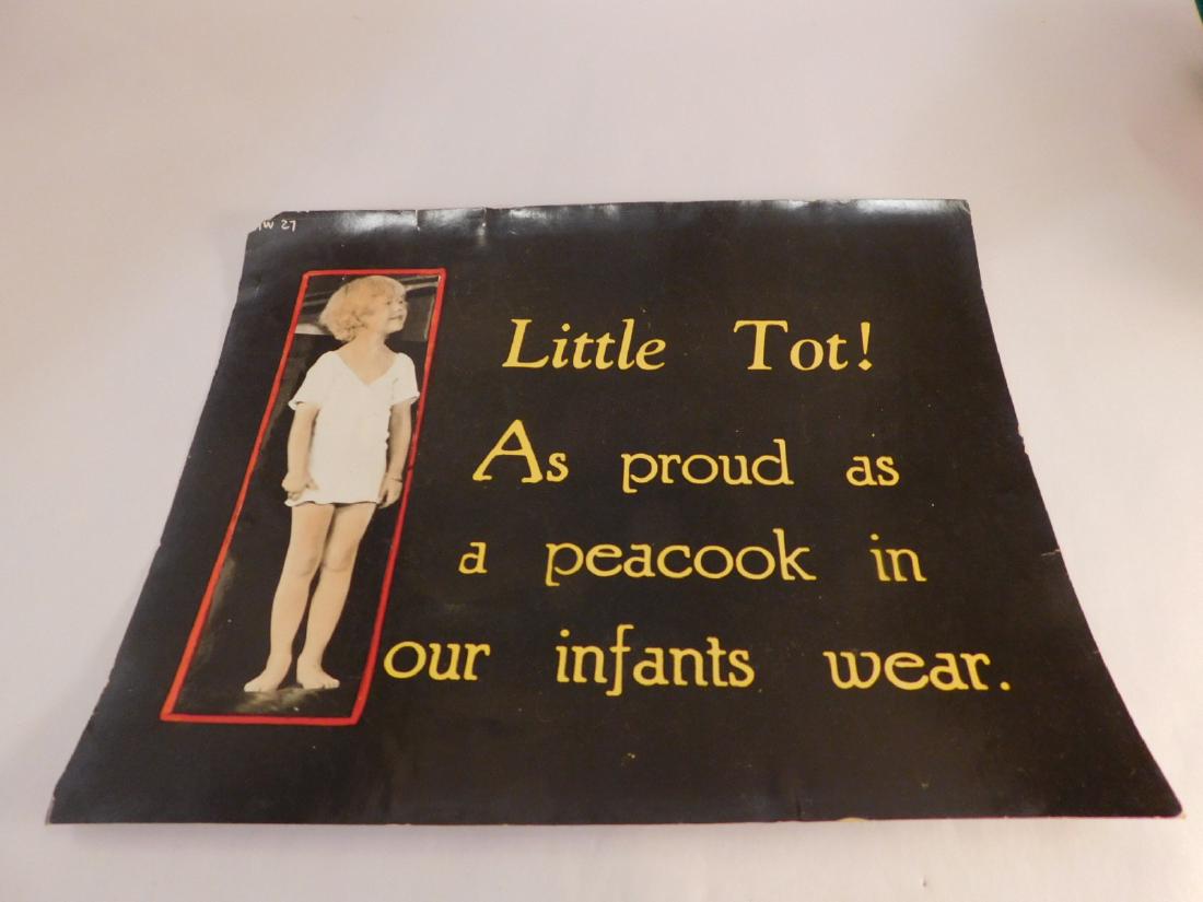 ADVERTISING VINTAGE ANTIQUE CLOTHING POSTER (1 of 2)