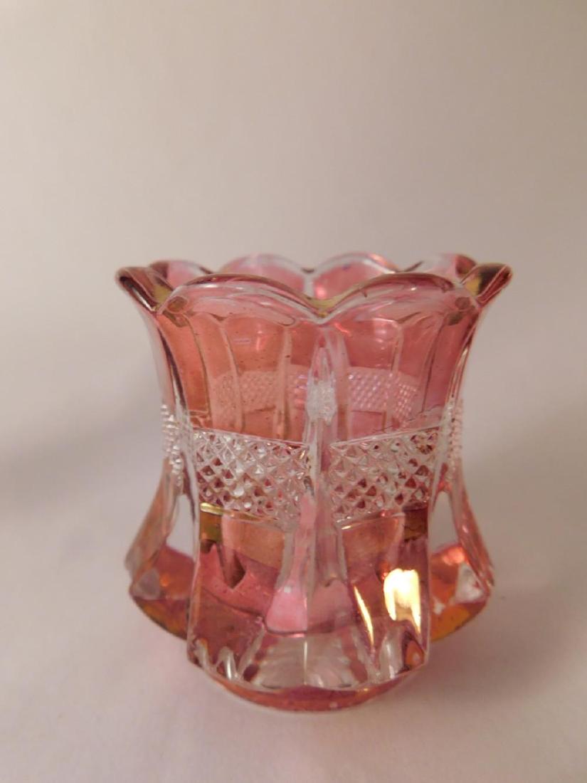 TOOTHPICK HOLDER 1800'S GLASS ANTIQUE VINTAGE: TOOTHPICK HOLDER 1800'S GLASS ANTIQUE VINTAGE COLLECTIBLE