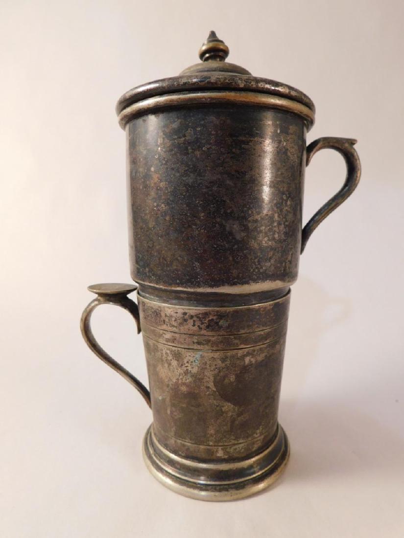 SILVER TEA FILTER CUP ANTIQUE VINTAGE COLLECTIBLE: SILVER TEA FILTER CUP ANTIQUE VINTAGE COLLECTIBLE