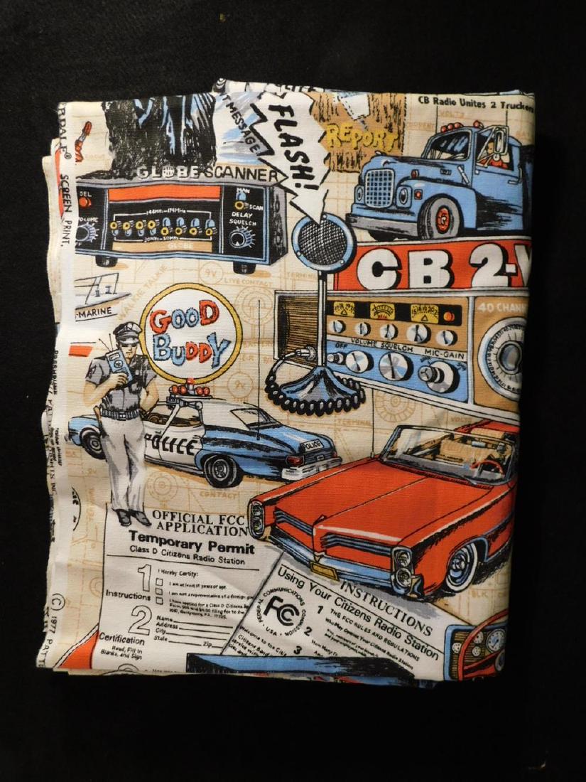 3 YARDS VINTAGE FABRIC CB RADIO 1970'S: 3 YARDS VINTAGE FABRIC CB RADIO 1970'S