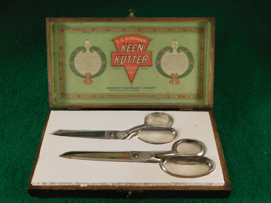 KEEN KUTTER ADVERTISING SCISSORS IN BOX: KEEN KUTTER ADVERTISING SCISSORS IN BOX