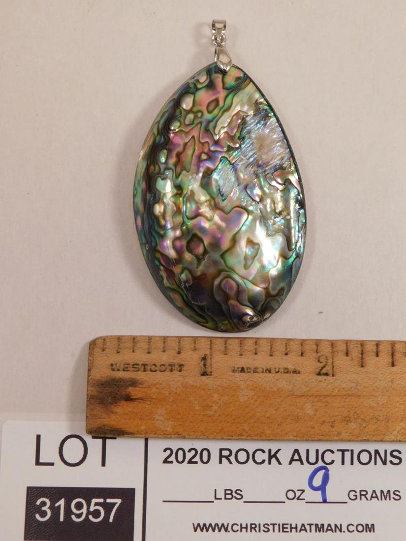 ABALONE SHELL CABOCHON PENDANT: ABALONE SHELL CABOCHON PENDANT