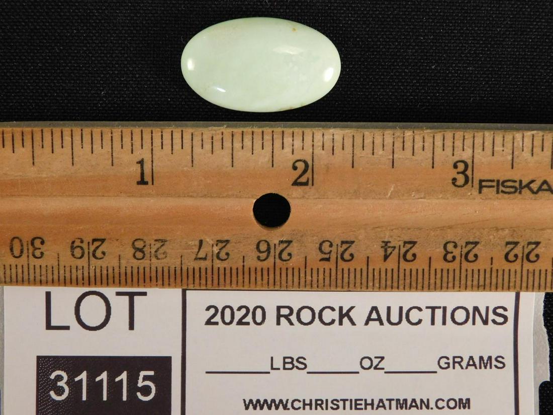 LEMON CHRYSOPRASE CABOCHON ROCK STONE LAPIDARY SPECIMEN: LEMON CHRYSOPRASE CABOCHON ROCK STONE LAPIDARY SPECIMEN
