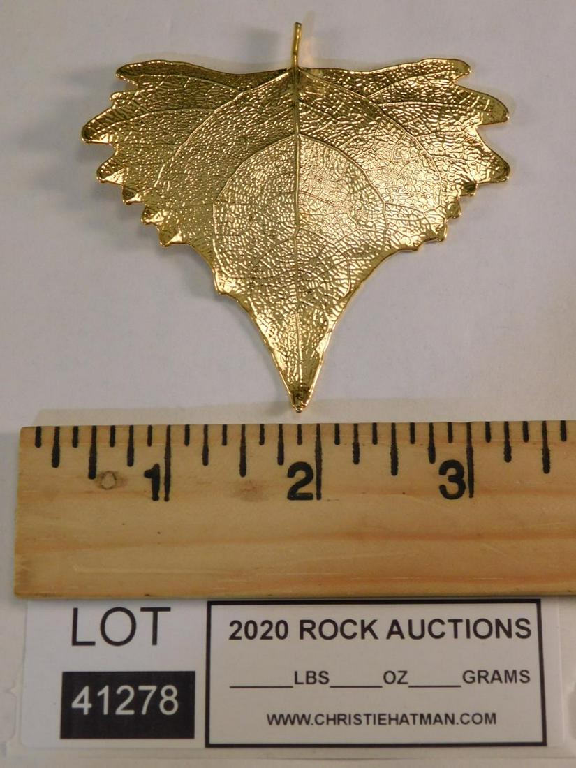 24 CARAT GOLD PLATED REAL LEAF: 24 CARAT GOLD PLATED REAL LEAF