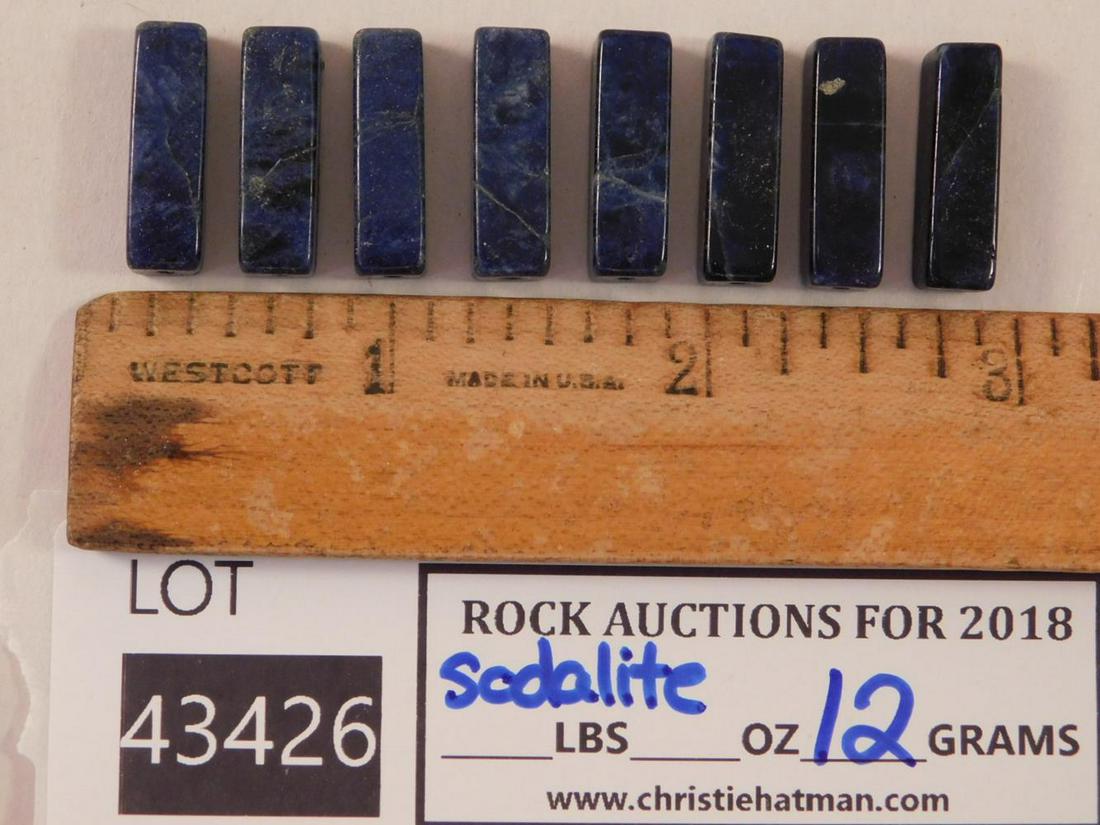 SODALITE BEADS ROCK STONE LAPIDARY SPECIMEN: SODALITE BEADS ROCK STONE LAPIDARY SPECIMEN